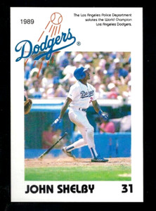 1989 L. A. Police Dept. card #31 - JOHN SHELBY - Los Angeles Dodgers