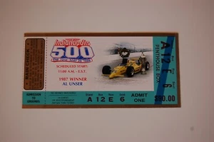 1988 Indianapolis 500 Auto Racing Ticket - Rick Mears Win - Picture 1 of 2