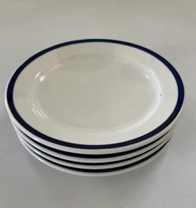 Lot of 4 IKEA Almhult White & Blue 4.25" Saucer Plate Sweden S-343 81 - Picture 1 of 10