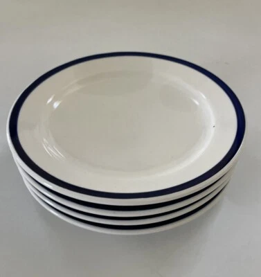 Lote de 4 Platillos IKEA Almhult Blanco y Azul 4.25" Suecia S-343 81 Foto 1 de 4