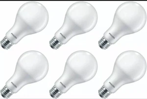 6 PS- Philips 60W Equivalent Soft White A19 LED 8.5W Light Bulb Non-Dimmable - Picture 1 of 6