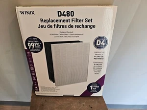 WINIX D480 True HEPA Replacement Filter D4 with 4 Activated CARBON filters(1+4) - Picture 1 of 3