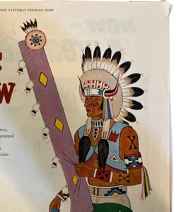 1952 Santa Fe Rail Road Indian Magic Window Vintage Print Ad - Picture 1 of 2