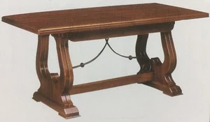 TAVOLO RETTANGOLARE IN LEGNO COLORE NOCE 180x100 ARREDO CUCINA SALA DA PRANZO - Imagen 1 de 1