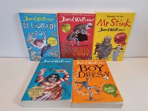 5 x David Walliams Book Bundle Billionaire Boy Gangsta Granny Mr Stink Ratburger - Picture 1 of 9