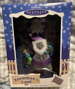 2003 Snowmans Land Snow Ho Ho Hallmark Christmas Tree Ornament QP1107 - Picture 1 of 8