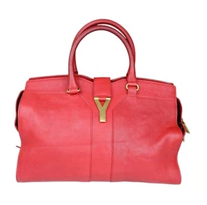 YVES SAINT LAURENT Red Leather Medium Cabas Chyc Handbag - Picture 1 of 23