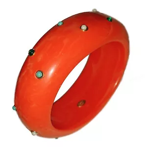 Bracciale borchie lucite arancione di Lee Angel - Foto 1 di 7