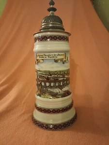 bierkrug mit zinndeckel - Bild 1 von 6