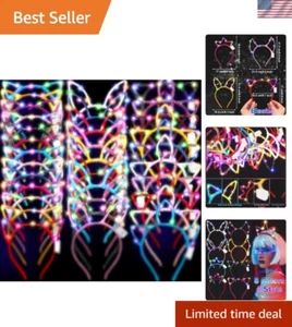 64 Pcs LED Cat Ears Headband Bulk Bunny Ear Light up Headband Horn Headband L... - Picture 1 of 8