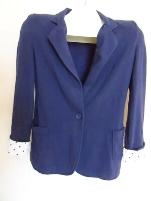 Blazer Feminino Xhilaration French Terry Um Botão Tamanho: M, Azul Marinho - Imagem 1 de 4