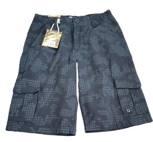 Micros Black Cargo Shorts Boy 100% Cotton Waist 24 Inseam 9 in Sz 10 New  - Picture 1 of 13