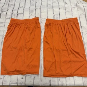 2er Pack Teamwork Athletic 100% Polyester Orange Herren 3XL Basketball Shorts - Bild 1 von 8