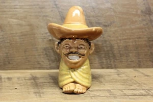 Rossware Vintage Stackable Salt Pepper Shaker Mexican Man Glazed Ceramic Medium - Foto 1 di 20