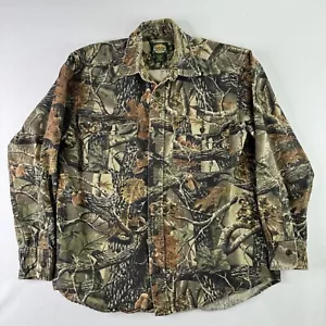 Cabelas Hemd Herren Medium Outdoor Camouflage Grün Knopfleiste Jagd Abgeschiedenheit 3D - Bild 1 von 9
