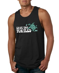 Save The Turtles Streetwear Men Tank Top - Picture 1 of 7