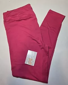 Leggings LuLaRoe TC rosa blush profondo tinta unita alti e curvy (taglia 12-18) nuovi con etichette - Foto 1 di 6