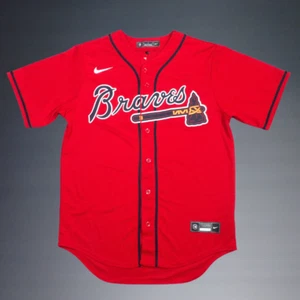 NIKE MLB GENUINE ATLANTA BRAVES NL BLANK BUTTON DOWN BASEBALL JERSEY ADULT MED - Picture 1 of 4