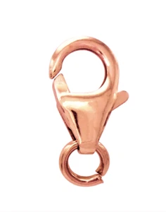 10 mm EXTRA PEQUEÑO ORO ROSA 14K Langosta Lágrima Broche Disparador con Anillo de Salto - Imagen 1 de 3