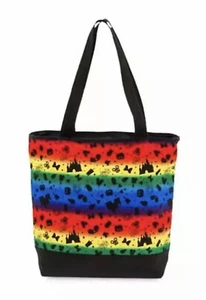 Disney Tote Bag - Disney Parks Icons Rainbow Pride Tote Castle Snacks - Picture 1 of 2