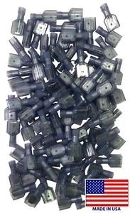 (100) Nylon 16-14 Gauge .250 Tab Fully Insulated Male Quick Disconnect Connector - Picture 1 of 3