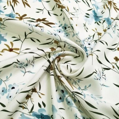 Camisa Retro Floral Tela Viscosa Suave Popelina Material Rayón 1 yarda X 1,4 metros Foto 1 de 4