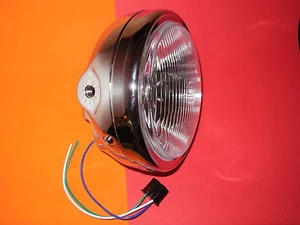 Headlight Cafe Racer 7" Housing Bobber Motorcycle Universal W/ H4 Bulb EMGO - Picture 1 of 4