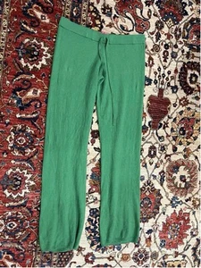 Pantalone donna vintage Juicy Couture verde 100% cashmere con cuore taglia media - Foto 1 di 8
