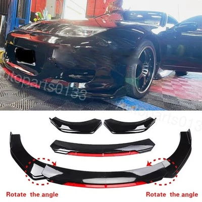 For Nissan 300ZX 370Z 350Z Gloss Front Bumper Lip Splitter Spoiler Red Chin - Image 1 of 4