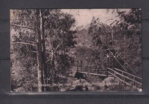 VICTORIA, DAYLESFORD, SUSPENSION BRIDGE NEAR TIPPERARY SPRINGS, 1914 ppc., - Picture 1 of 1