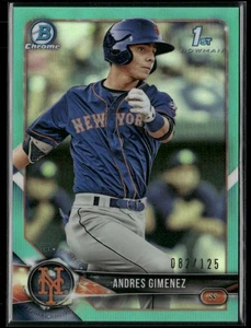 2018 Bowman #BCP72 Andres Gimenez Chrome Prospects Aqua Refractor #/125 - Bild 1 von 2