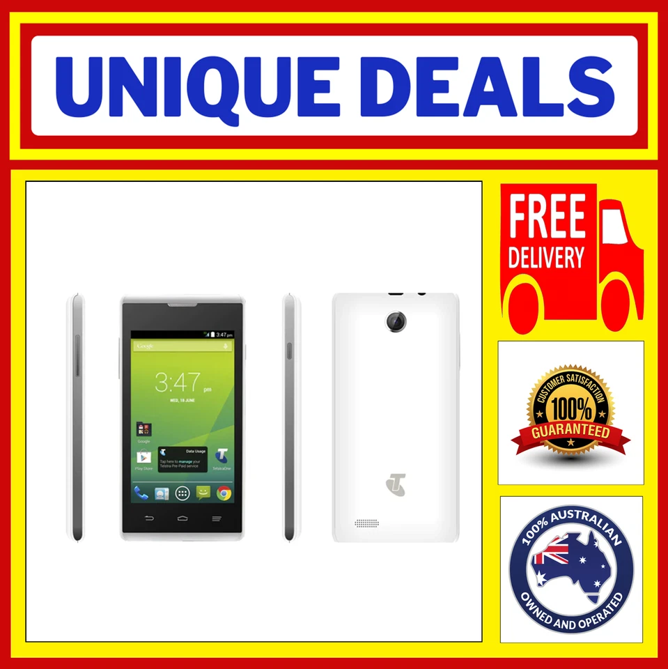 UNLOCKED TELSTRA TEMPO ZTE T815◉CHEAP 3G ANDROID◉BLUETOOTH◉GPS◉WHATSAPP◉FACEBOOK - Image 1 of 1