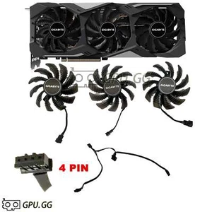 Gigabyte GTX 1660 1660S 1660Ti RTX 2060 2080 Graphics Card Fans 75mm - Picture 1 of 12
