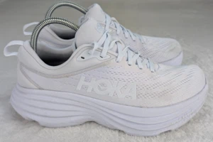 Scarpe da corsa Hoka Bondi 8 uomo taglia 8D bianche ammortizzate passeggio - Foto 1 di 13