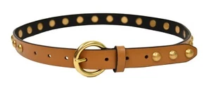Rebecca Minkoff Women's Dome-Studded 25mm Leather Belt Large 36" - Picture 1 of 7