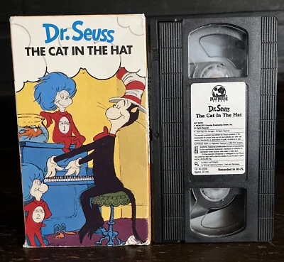 Dr. Seuss The Cat In The Hat VHS Cartoon Animated 80's Playhouse Video TESTED! - Image 1 of 4