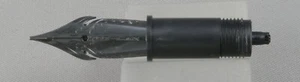 Monteverde Fountain Pen Stainless Steel Black Nib Unit - Omniflex Point - New - Picture 1 of 3
