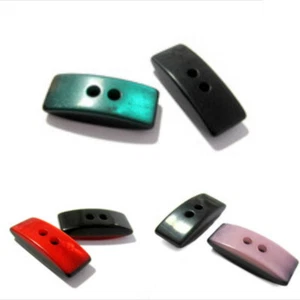 Knebelkopf eckig 35 mm rosa grün rot Kunsstoff Seco Knöpfe - Bild 1 von 7