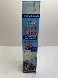 Shelf-it Fodera per Scaffale in Filo 12" con Schede di Bloccaggio Rotolo da 10 Piedi -Resistente - Foto 1 di 4
