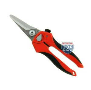 8" Heavy-Duty Stainless-Steel Shears with Wire Cutting Notch, One Serrated Blade - Picture 1 of 2