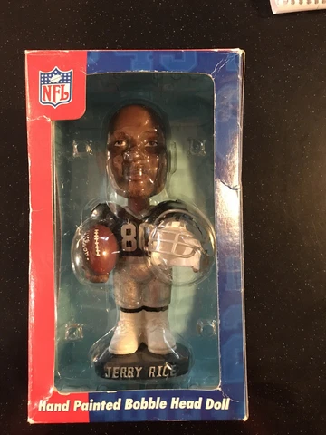 Jerry Rice Oakland Raiders Bobblehead NFL San Francisco 49ers Super Bowl MVP HOF Cover