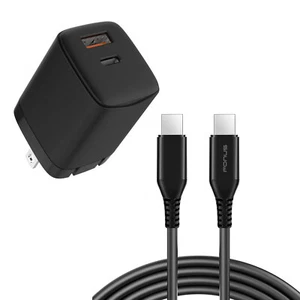 38W PD HOME CHARGER FAST TYPE-C 6FT LONG CABLE USB-C POWER CORD QC3.0 for PHONES - Picture 1 of 6