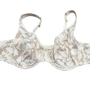 Thirdlove BH 42B hellbraun beige nude Blumen Bügel Blumen Spitze nicht gefüttert - Bild 1 von 5