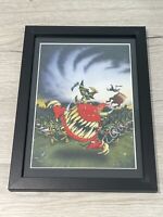 Warhammer Fantasy A4 Framed Art Orcs & Goblins Night Goblin Squig Hopper Lot 53