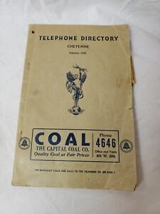 Vintage Cheyenne Wyoming Telephone Directory February 1946 Telephone Directory