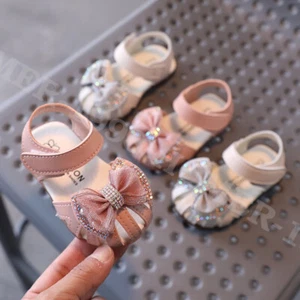 Baby Girls Wedding Party Dress Shoes Toddler Infants Bow Smart Sandals Summer US - Picture 1 of 8