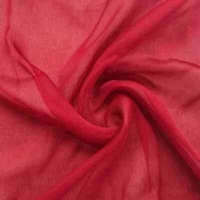 55'' Wide By Yard Plain Silk Chiffon Crepe Fabric Silk Crinkled Georgette Yoryo - Image 1 of 4