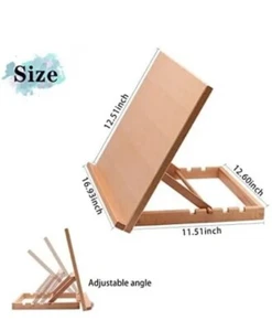 Tavolo Scrivania Lucky Crown US Art Regolabile in Legno -Cavalletto Leggero con Forte S - Foto 1 di 4