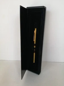 BELLA SOTTILE PENNA A SFERA ORO NERA P CARDIN ANNI '80 - Picture 1 of 2