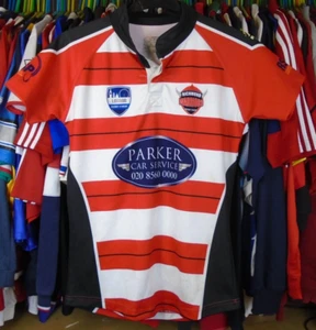 RICHMOND WARRIORS LONDON RUGBY LEAGUE RAGING BULL SHIRT JERSEY TOP SMALL #20 - Picture 1 of 5